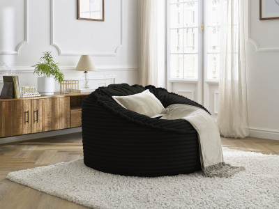 Pouf ultra moelleux SOCRATE gros côtelé doux