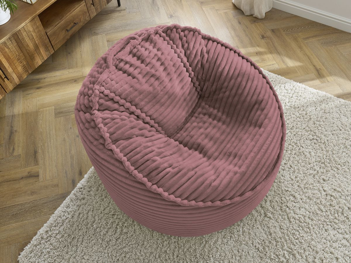 Pouf ultra moelleux SOCRATE gros côtelé doux