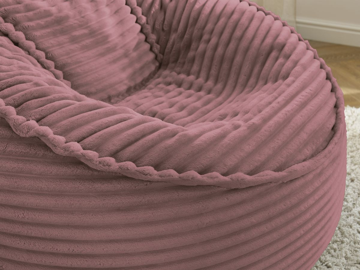 Pouf ultra moelleux SOCRATE gros côtelé doux