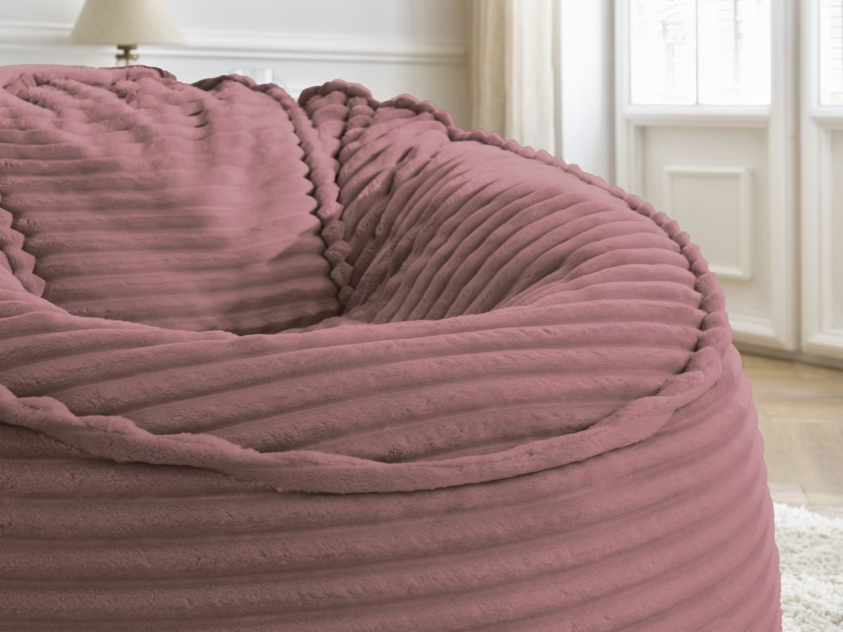Pouf ultra moelleux SOCRATE gros côtelé doux