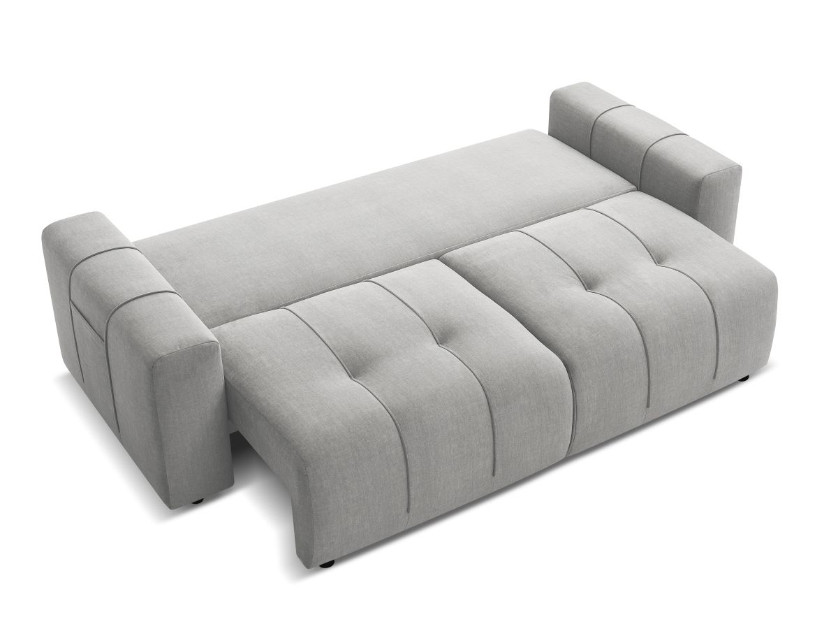 Canapé droit convertible coffre ARSENE tissu velours