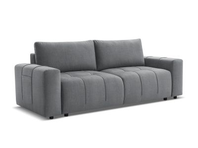 Canapé droit convertible coffre ARSENE tissu velours