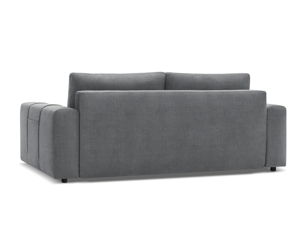 Canapé droit convertible coffre ARSENE tissu velours