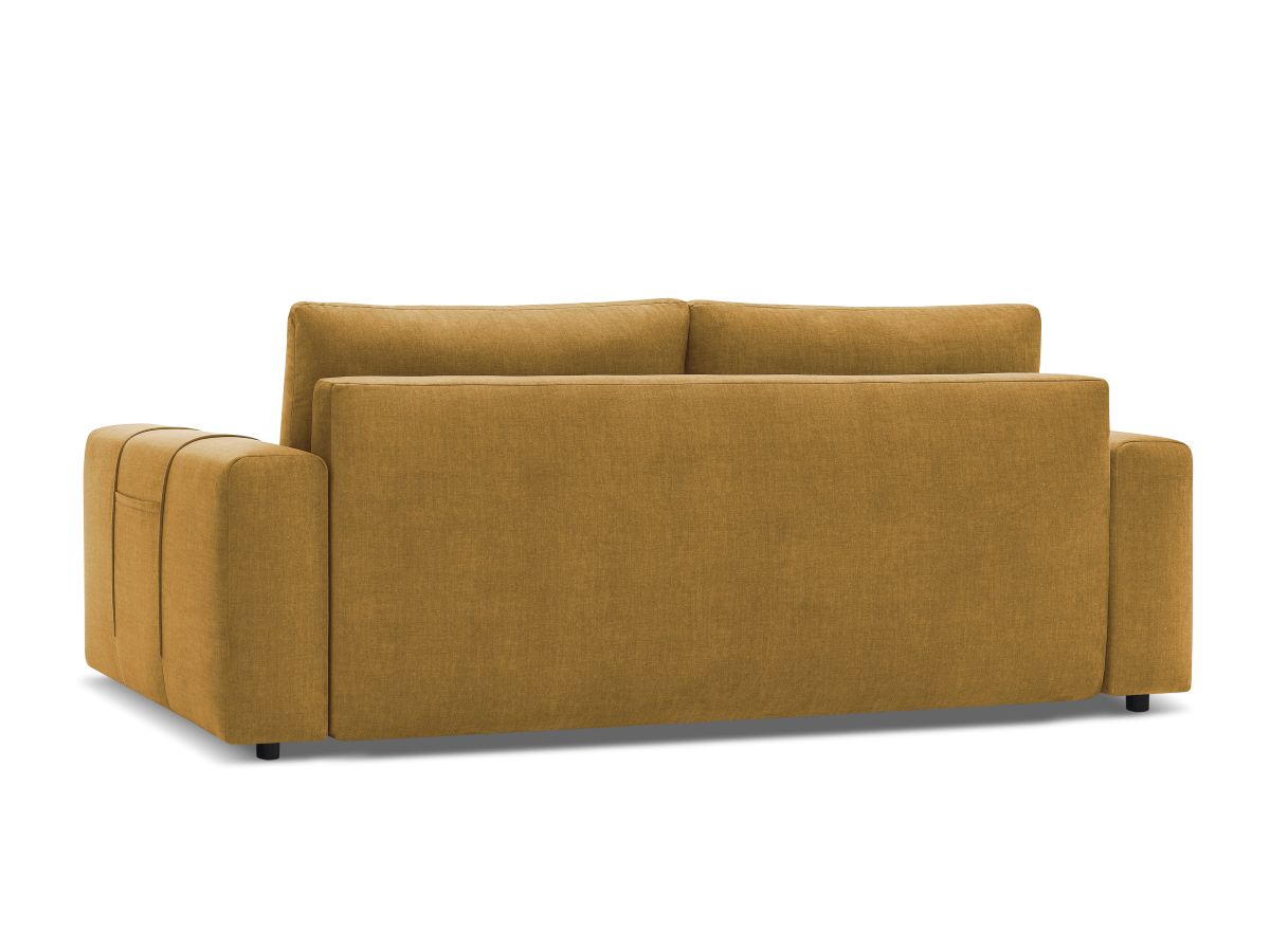 Canapé droit convertible coffre ARSENE tissu velours