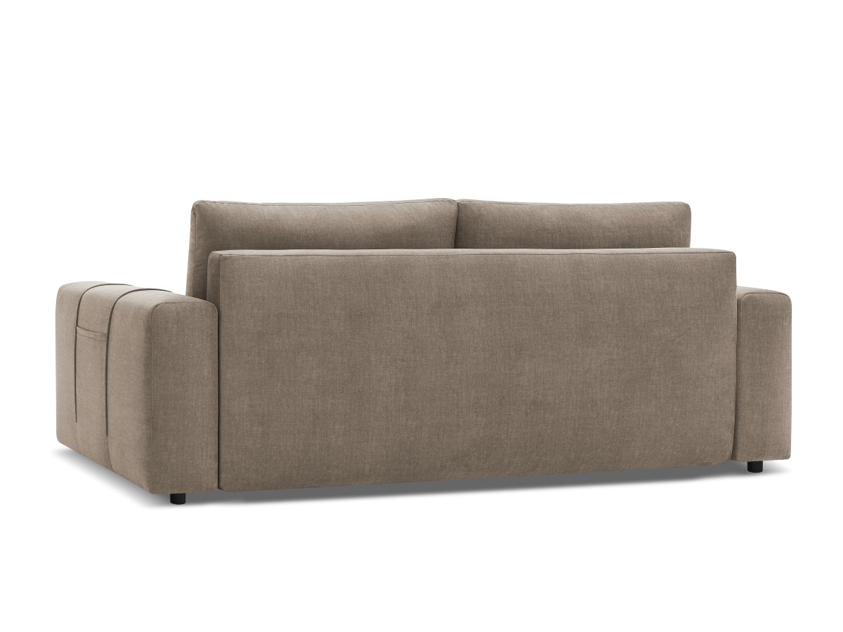 Canapé droit convertible coffre ARSENE tissu velours