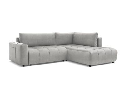 Canapé d'angle L convertible coffre ARSENE tissu velours
