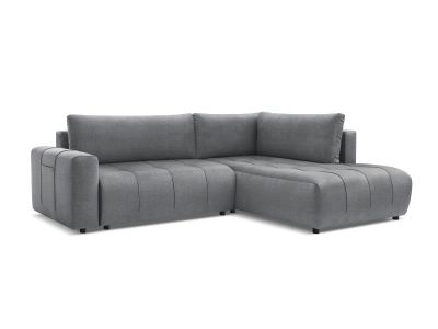 Canapé d'angle L convertible coffre ARSENE tissu velours