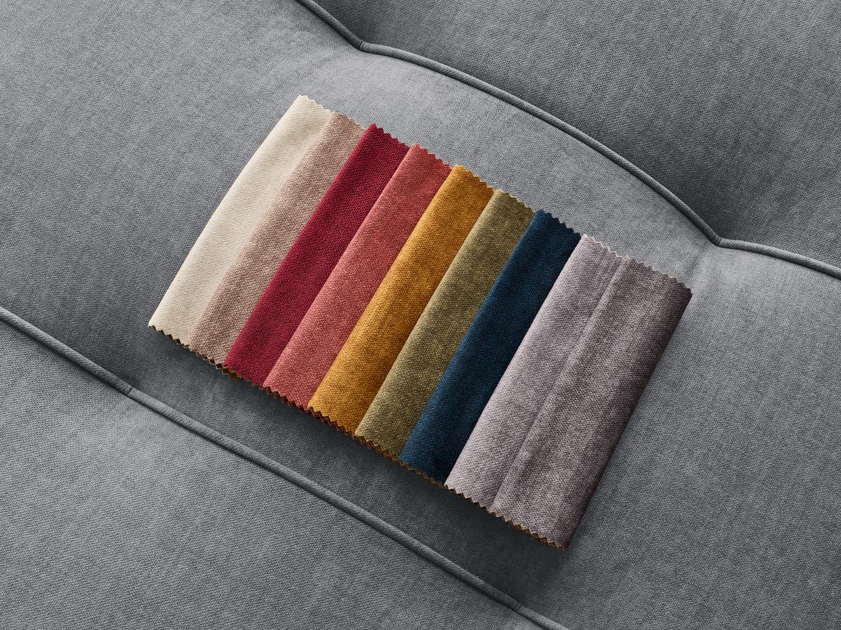 Canapé d'angle L convertible coffre ARSENE tissu velours gris foncé  angle droit BOBOCHIC 3 places - Vue supplémentaire 2