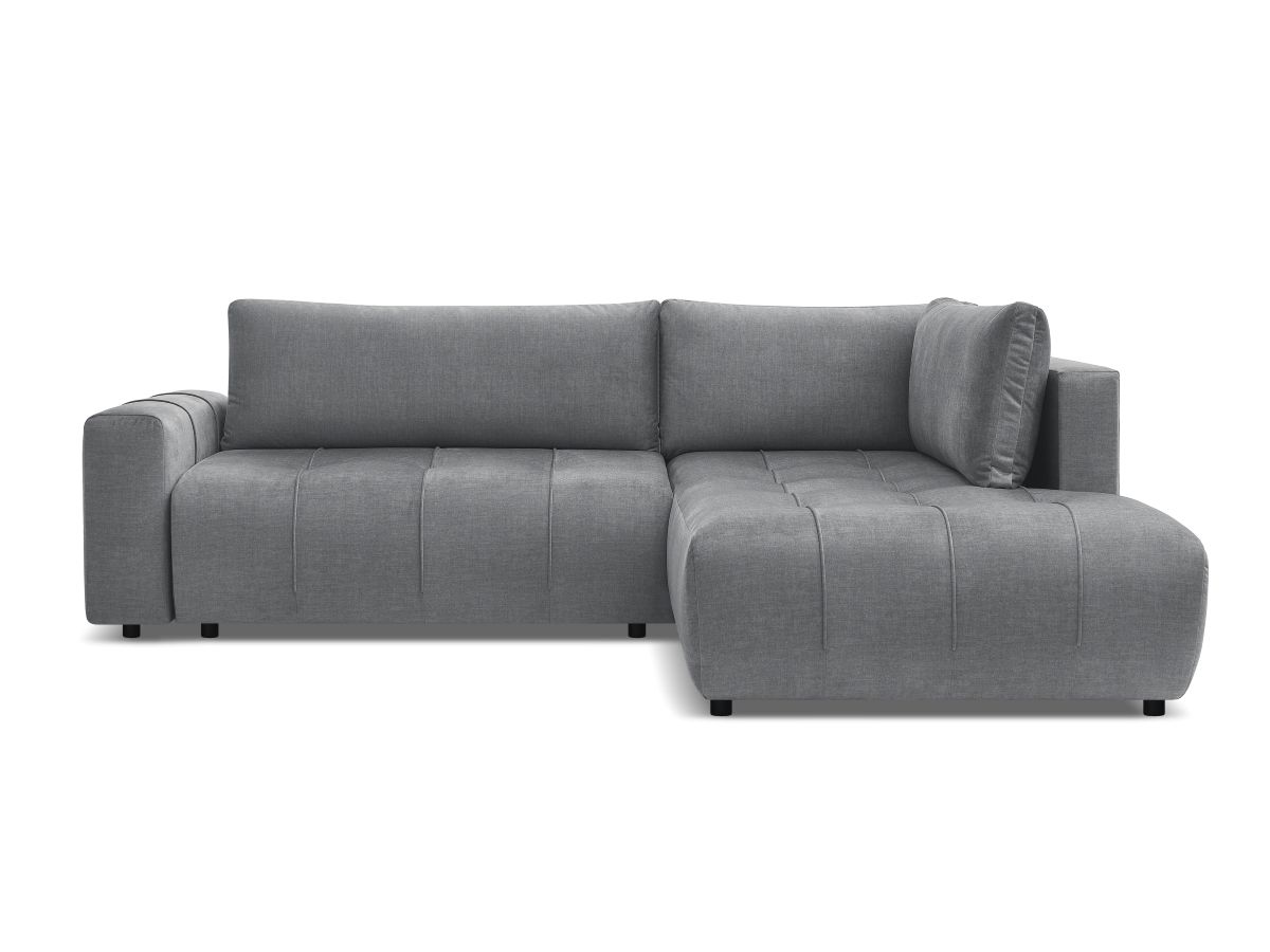 Canapé d'angle L convertible coffre ARSENE tissu velours