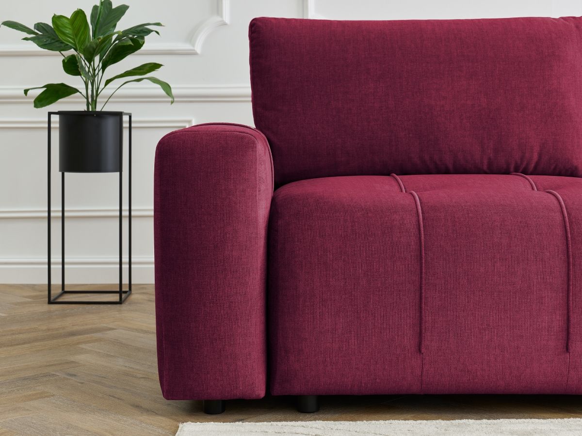 Canapé d'angle L convertible coffre ARSENE tissu velours