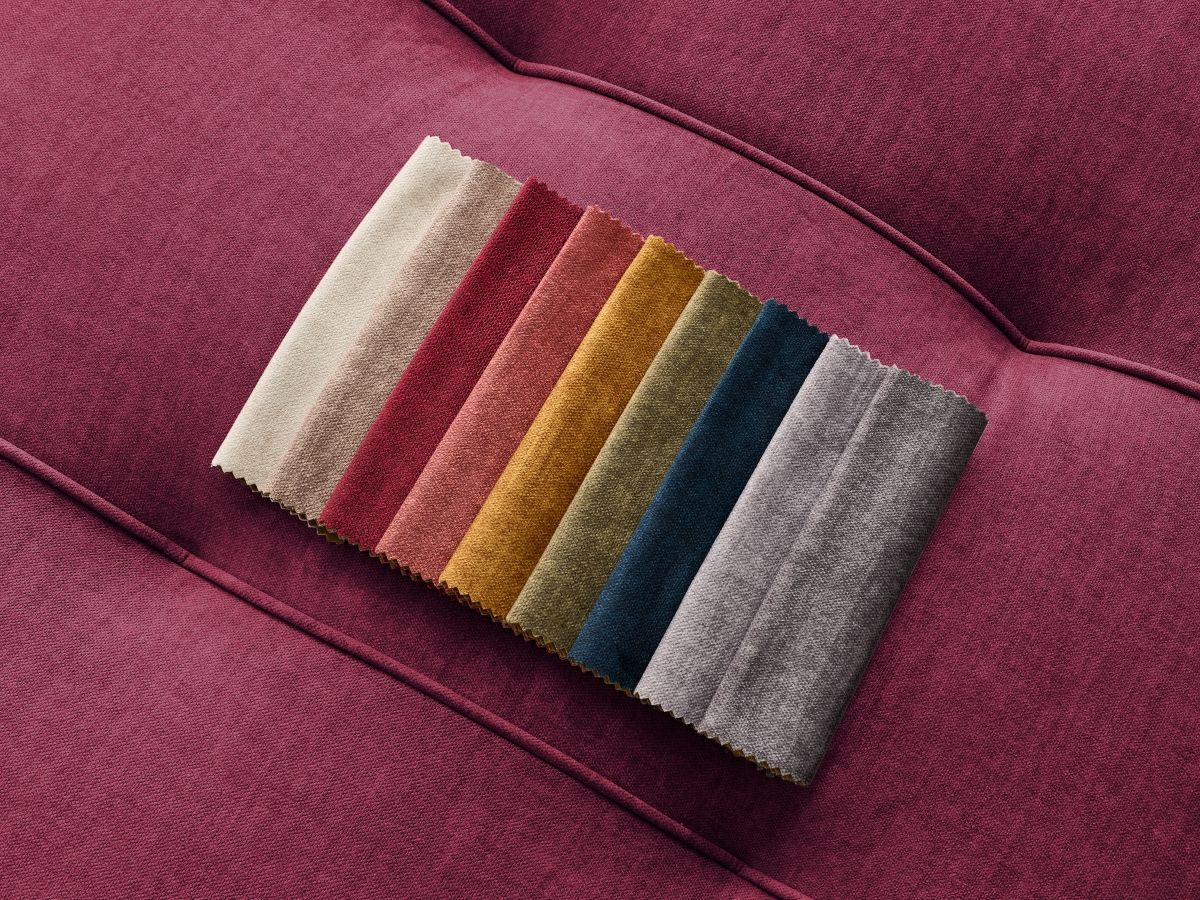 Canapé d'angle L convertible coffre ARSENE tissu velours