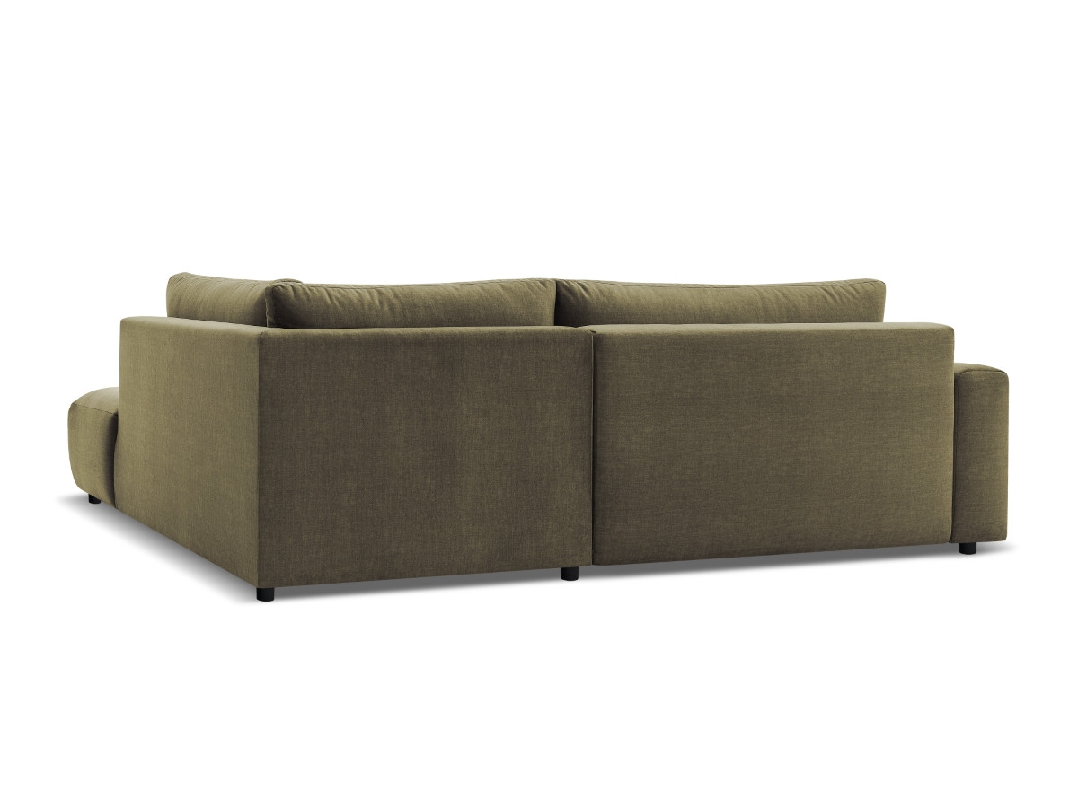 Canapé d'angle L convertible coffre ARSENE tissu velours