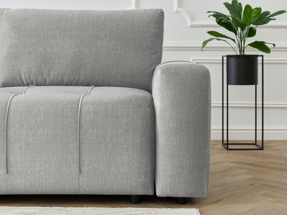 Canapé d'angle L convertible coffre ARSENE tissu velours