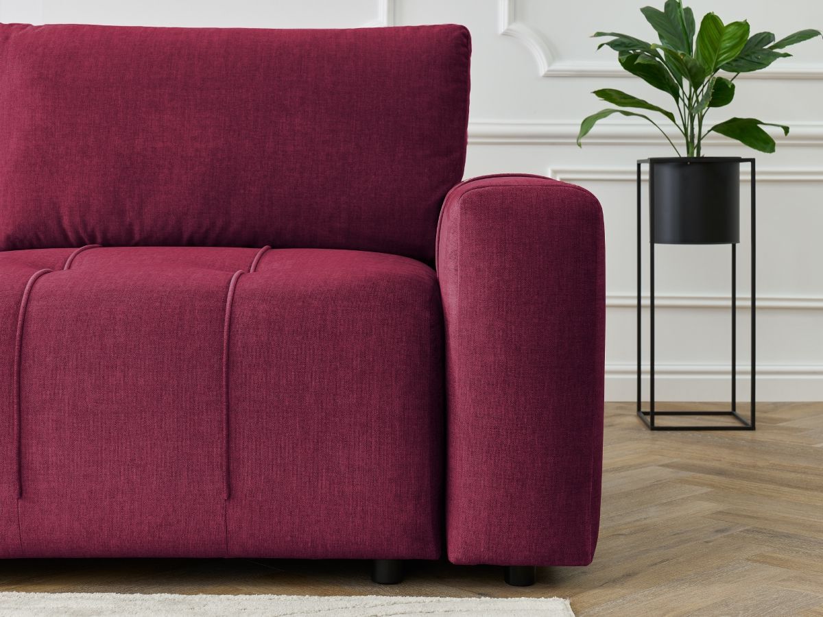 Canapé d'angle L convertible coffre ARSENE tissu velours