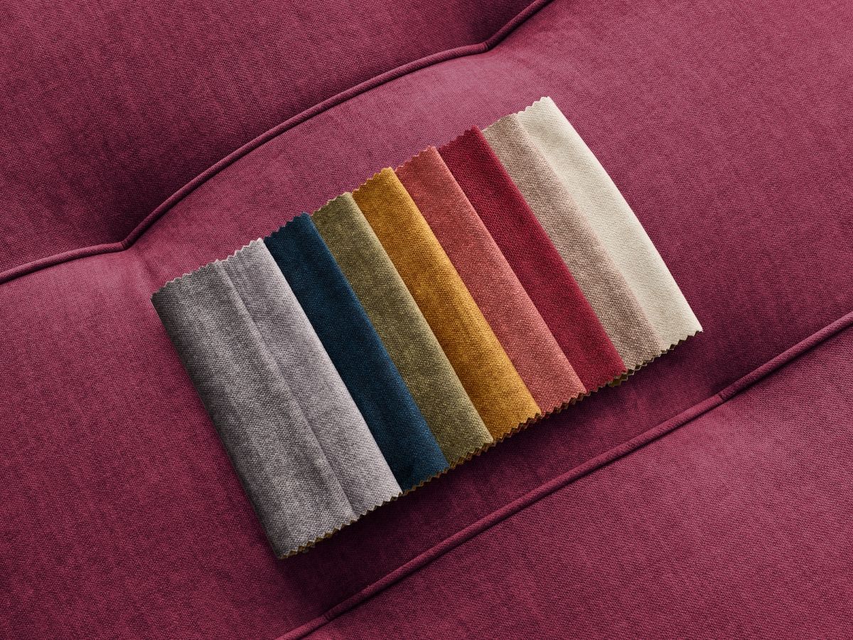 Canapé d'angle L convertible coffre ARSENE tissu velours