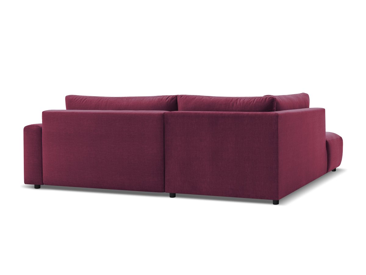 Canapé d'angle L convertible coffre ARSENE tissu velours