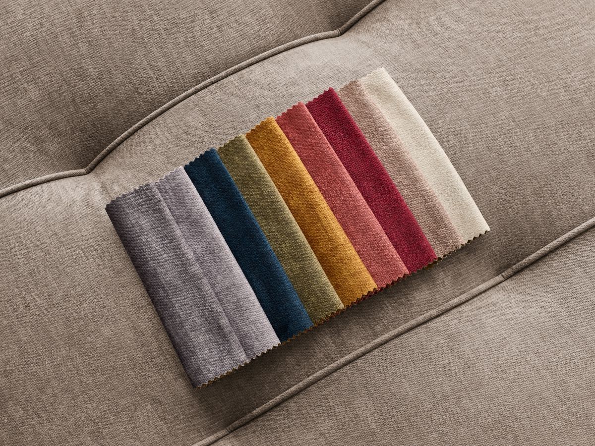 Canapé d'angle L convertible coffre ARSENE tissu velours