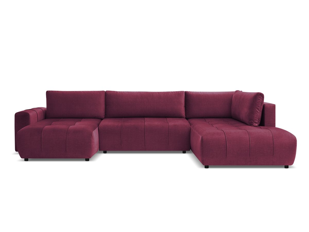 ARSENE converteerbare panoramische bank met opbergruimte van fluwelen stof