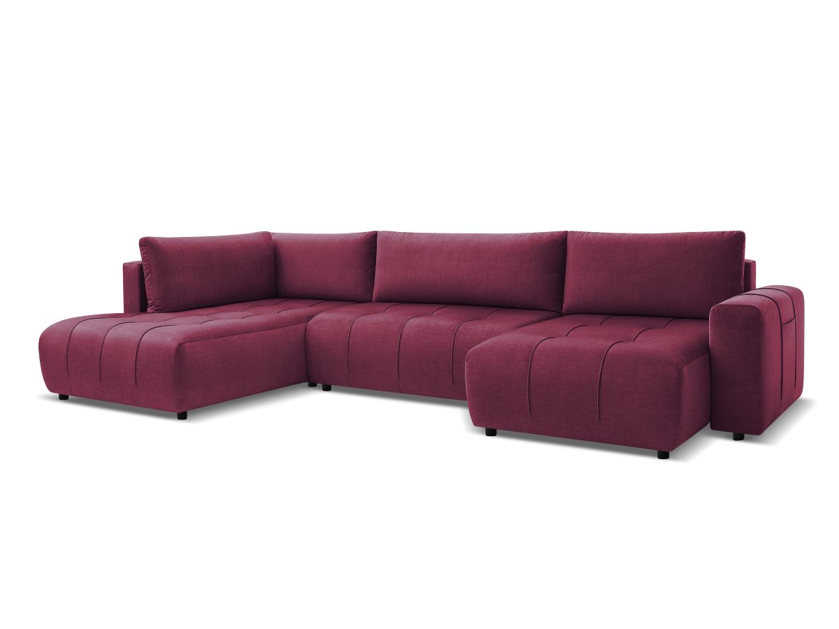 ARSENE converteerbare panoramische bank met opbergruimte van fluwelen stof