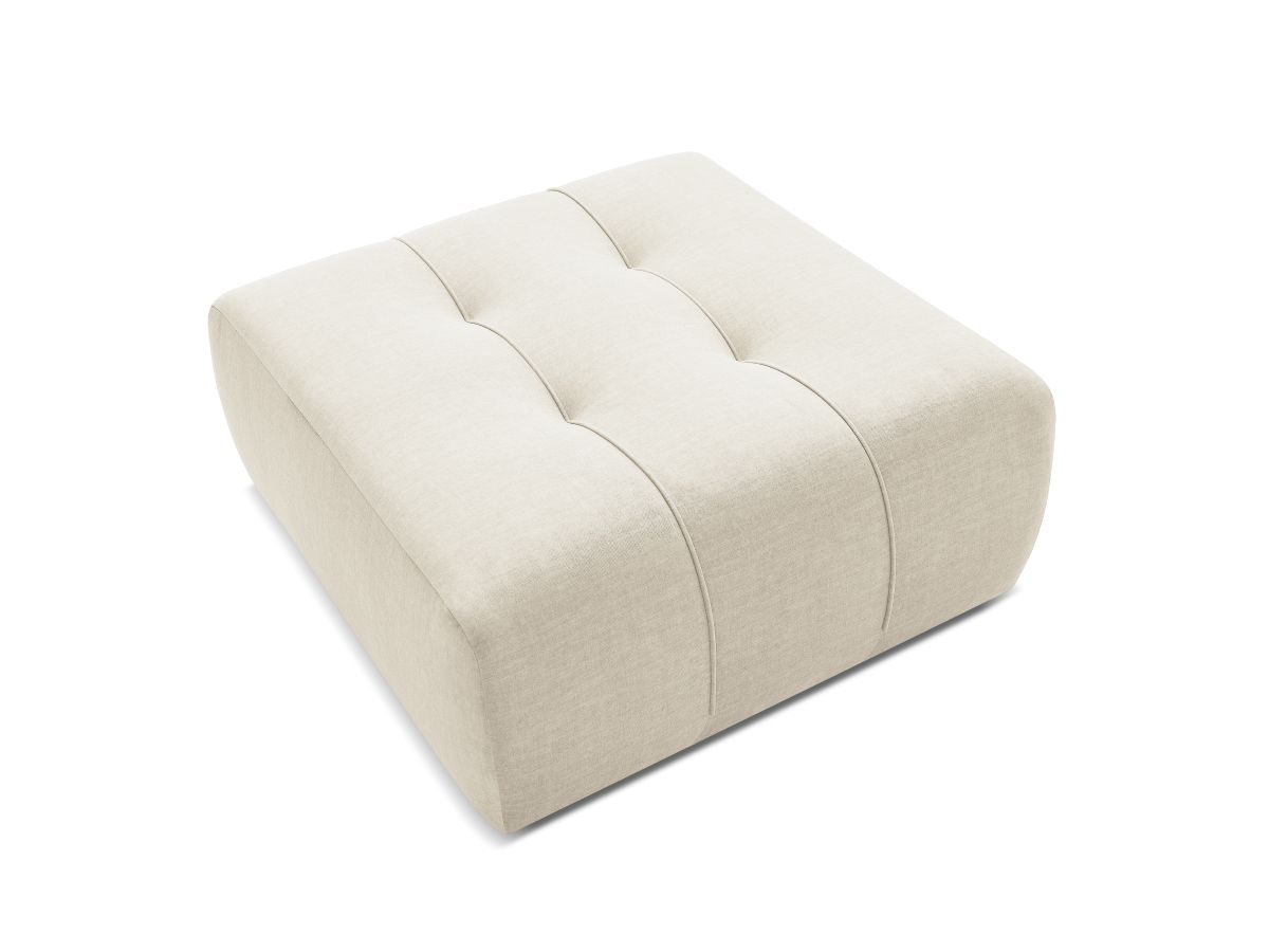 Canapé d'angle fixe EVEREST tissu chiné - Orange - Angle droit - 10 coussins