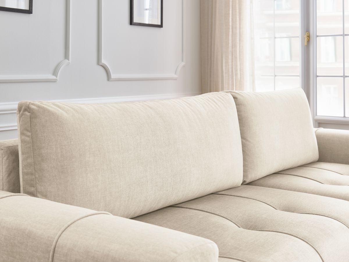 Canapé d'angle réversible convertible coffre ARSENE tissu velours