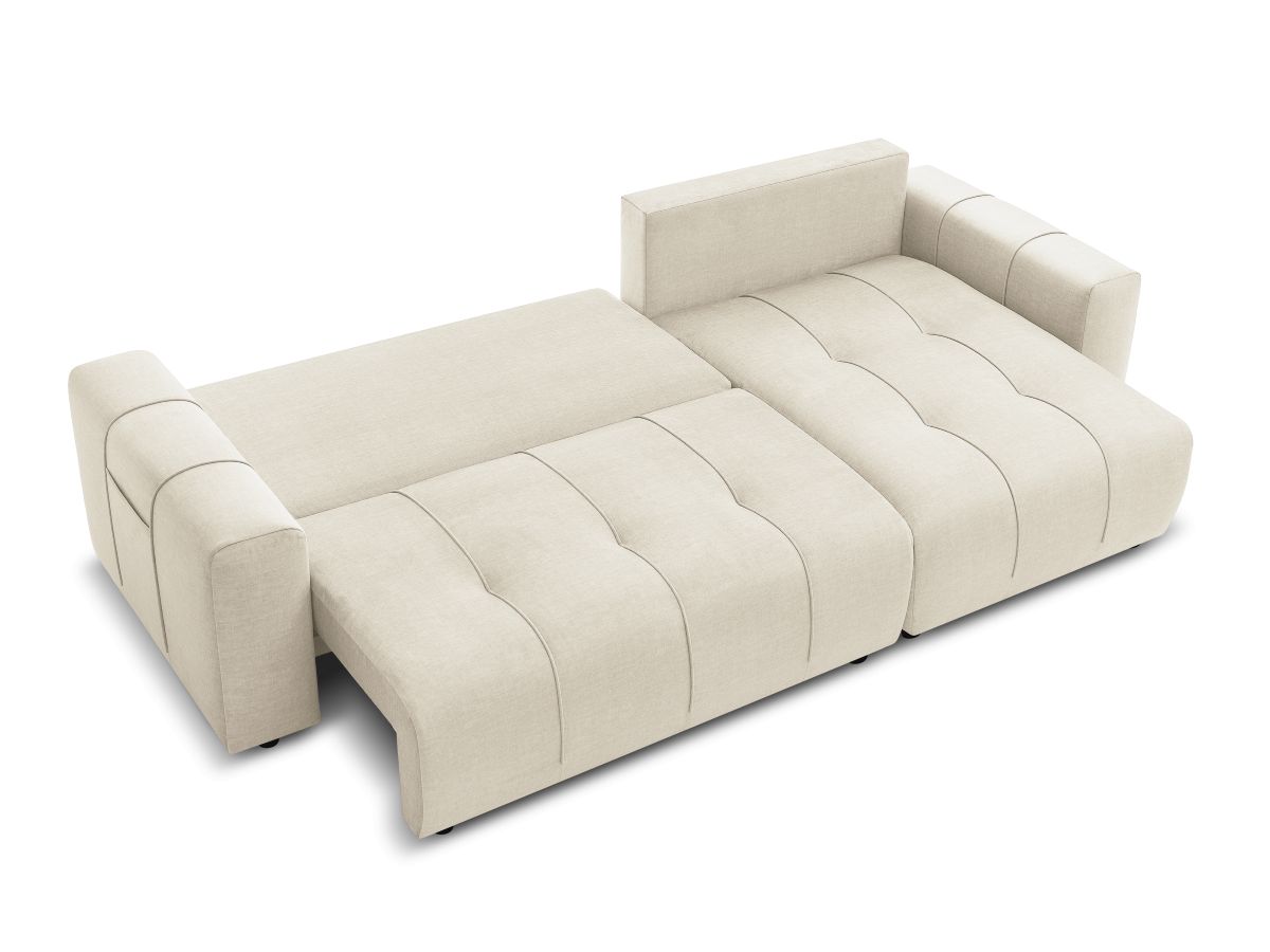 Canapé d'angle réversible convertible coffre ARSENE tissu velours