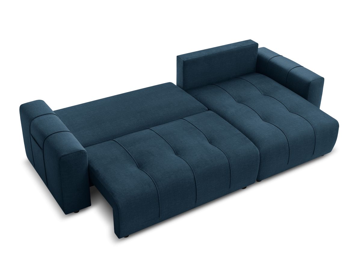 Canapé d'angle réversible convertible coffre ARSENE tissu velours
