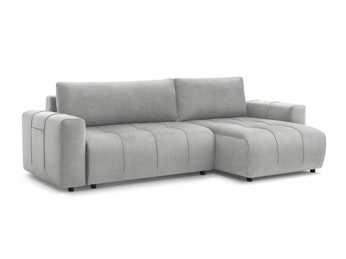 Canapé d'angle réversible convertible coffre ARSENE tissu velours
