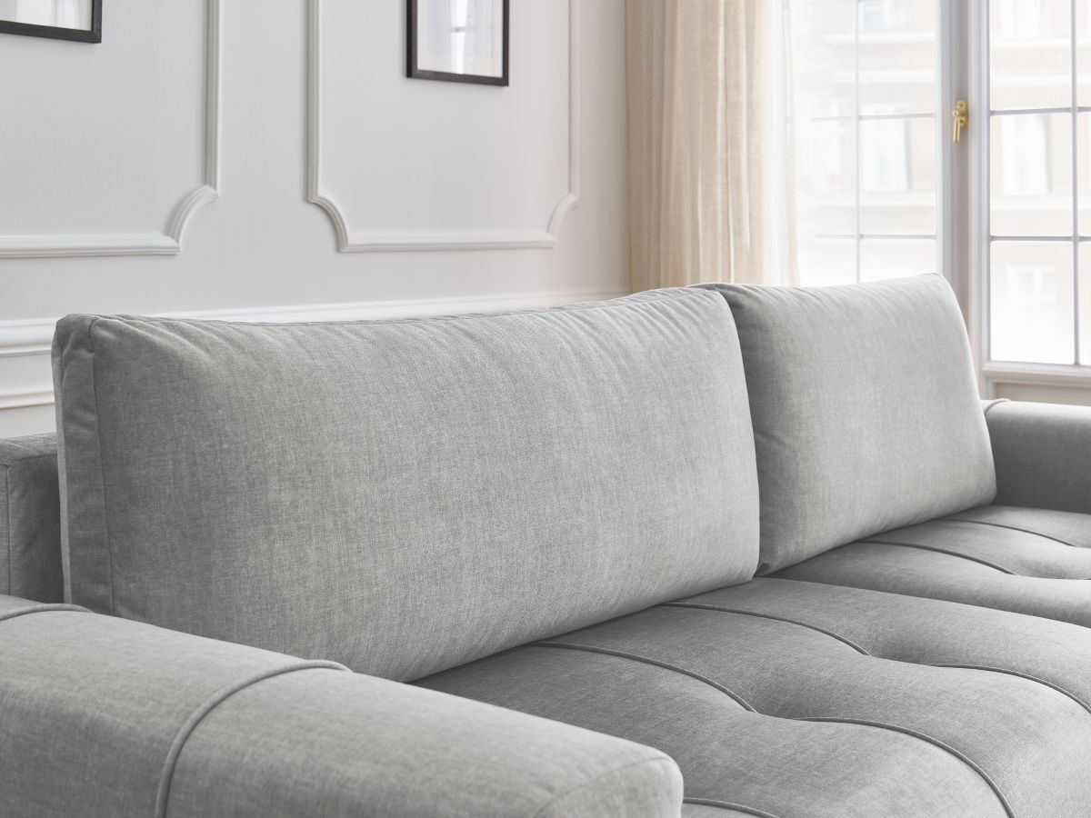 Canapé d'angle réversible convertible coffre ARSENE tissu velours