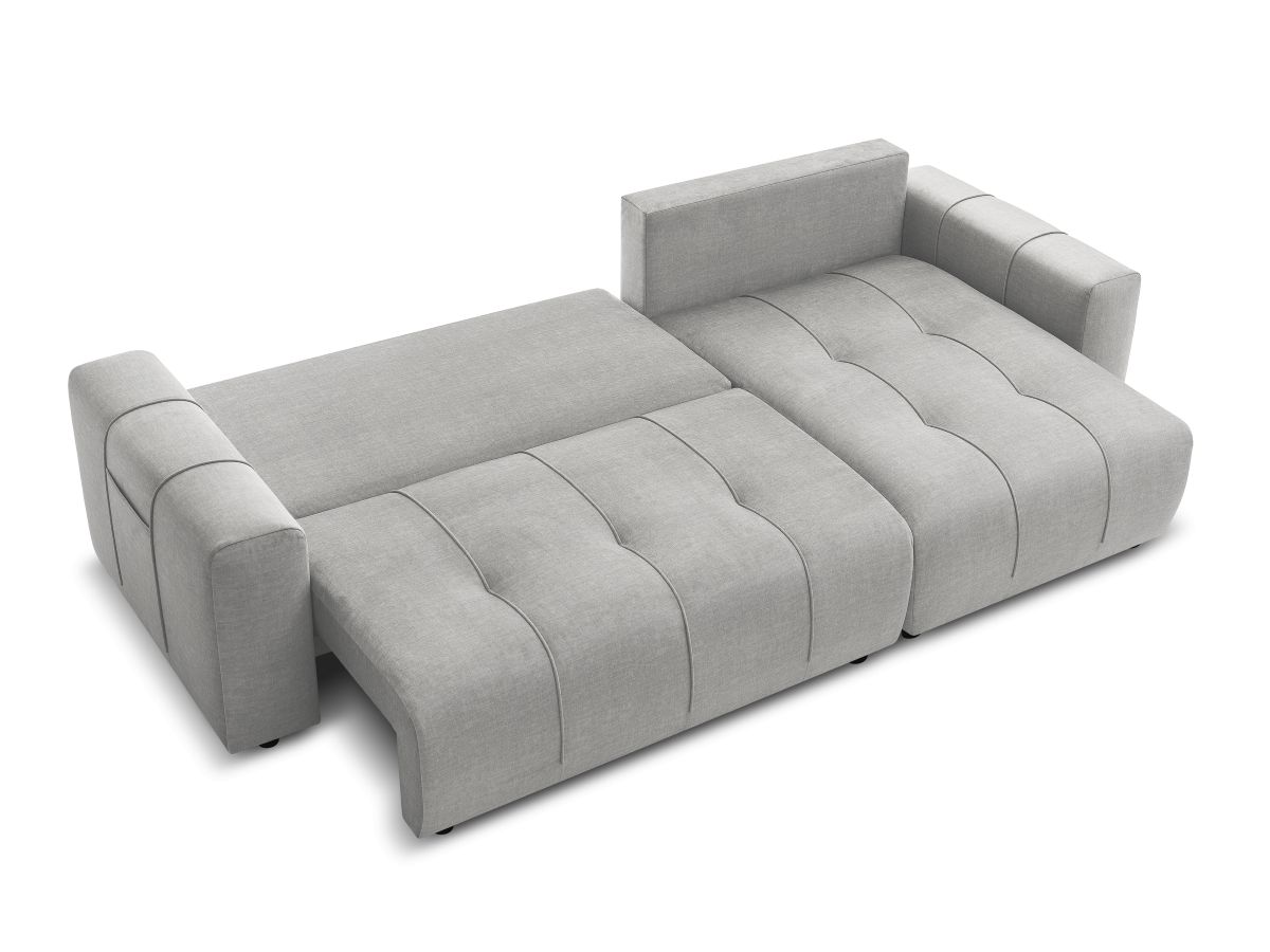 Canapé d'angle réversible convertible coffre ARSENE tissu velours