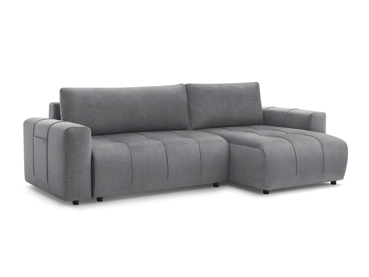 Canapé d'angle réversible convertible coffre ARSENE tissu velours