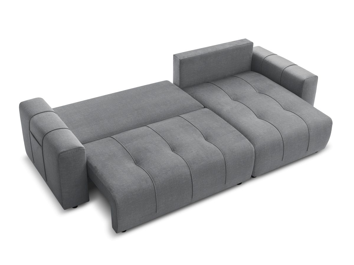 Canapé d'angle réversible convertible coffre ARSENE tissu velours