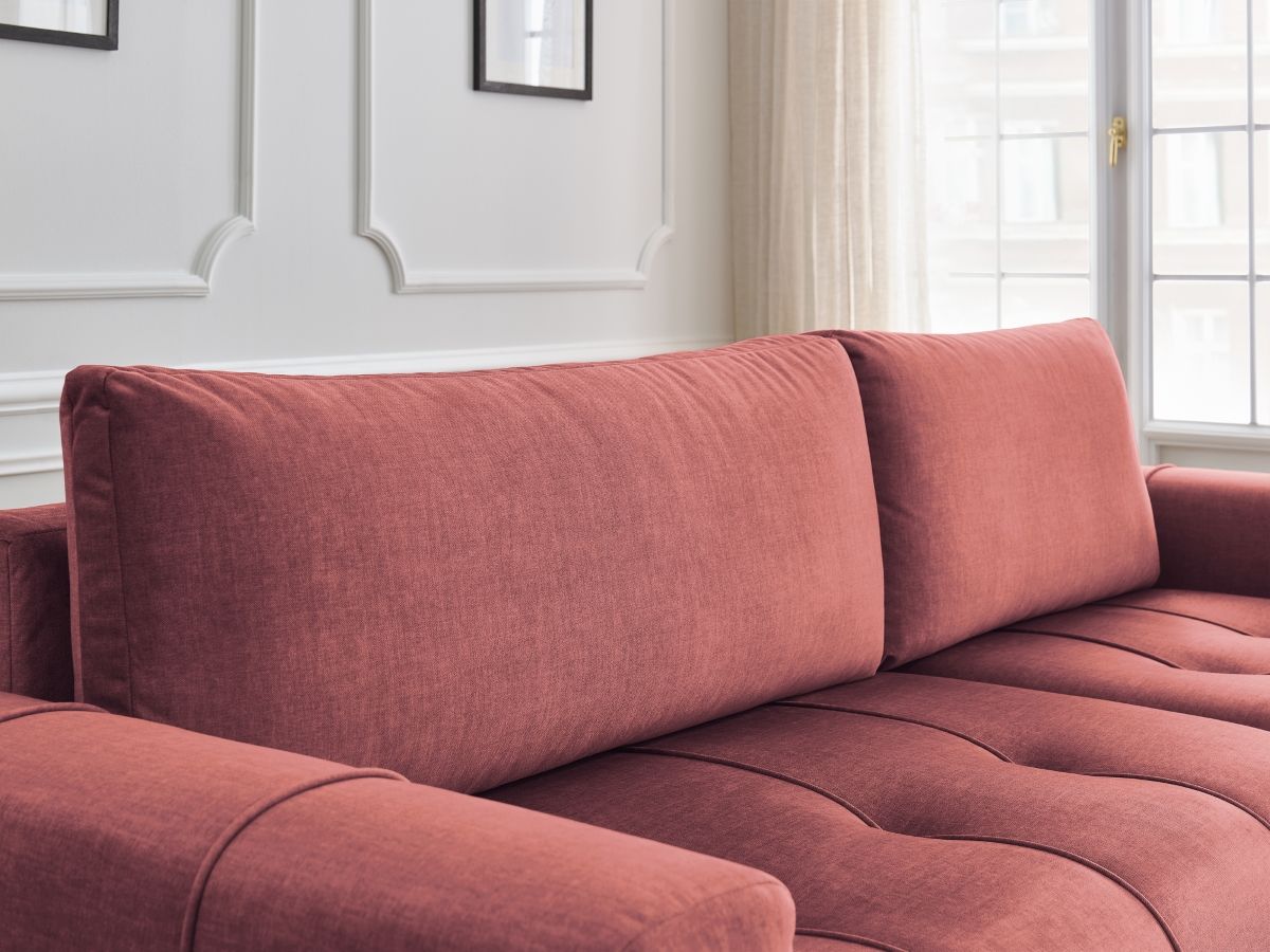 Canapé d'angle réversible convertible coffre ARSENE tissu velours