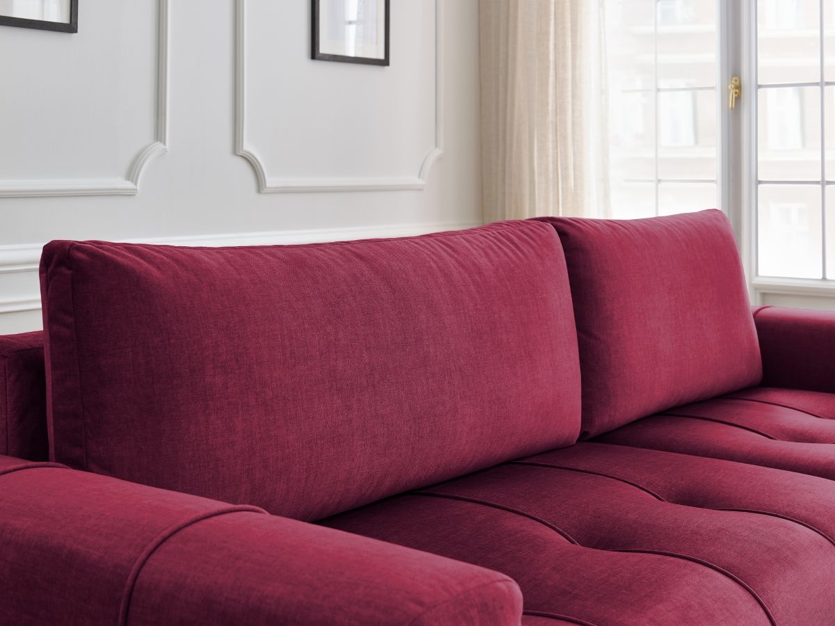 Canapé d'angle réversible convertible coffre ARSENE tissu velours