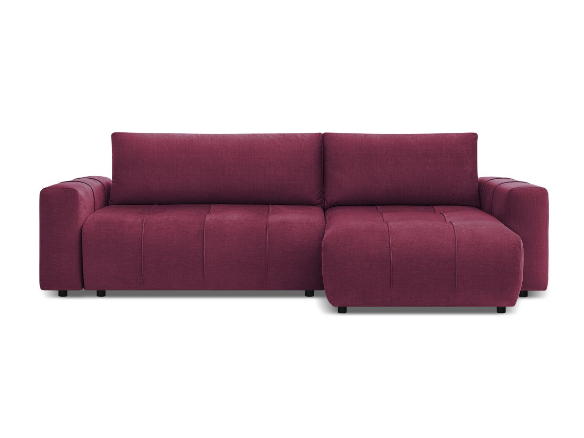 Canapé d'angle réversible convertible coffre ARSENE tissu velours