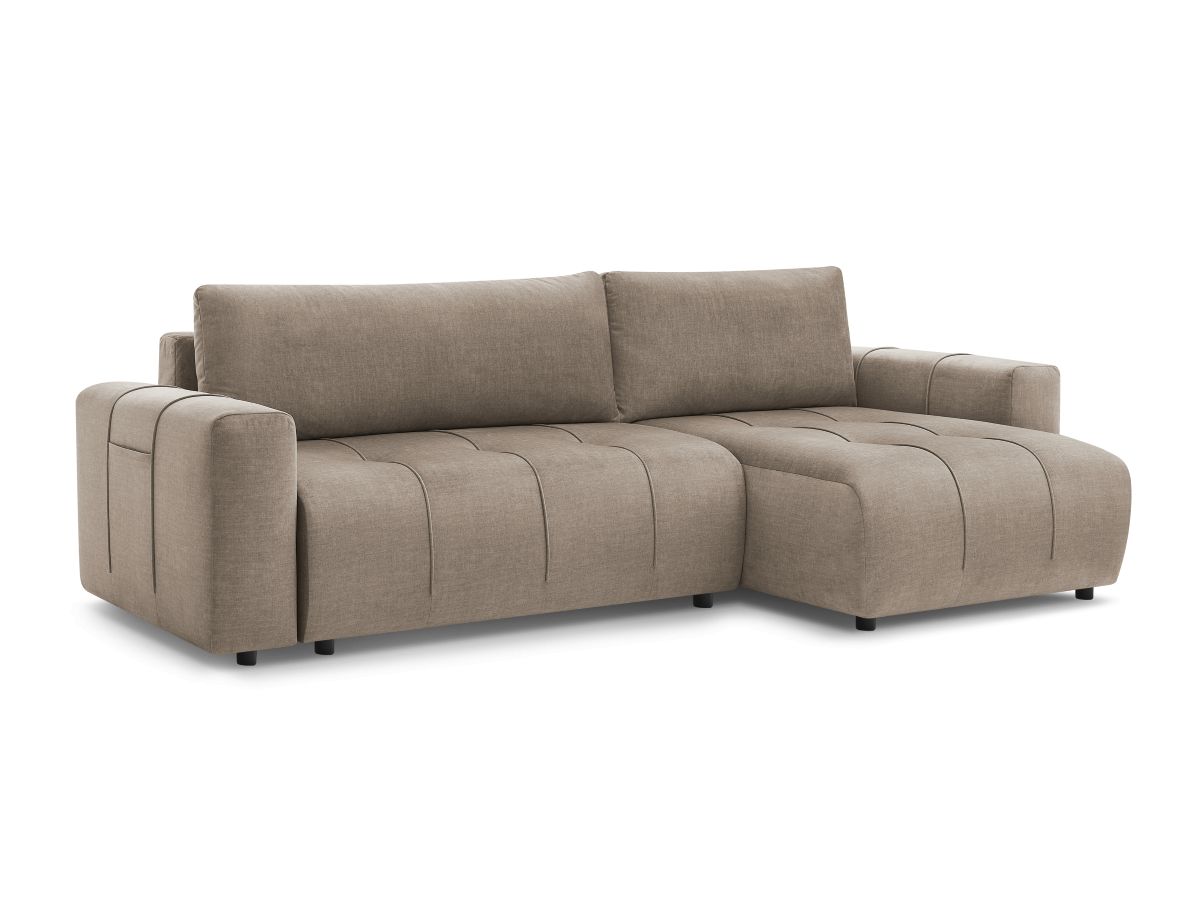 Canapé d'angle réversible convertible coffre ARSENE tissu velours