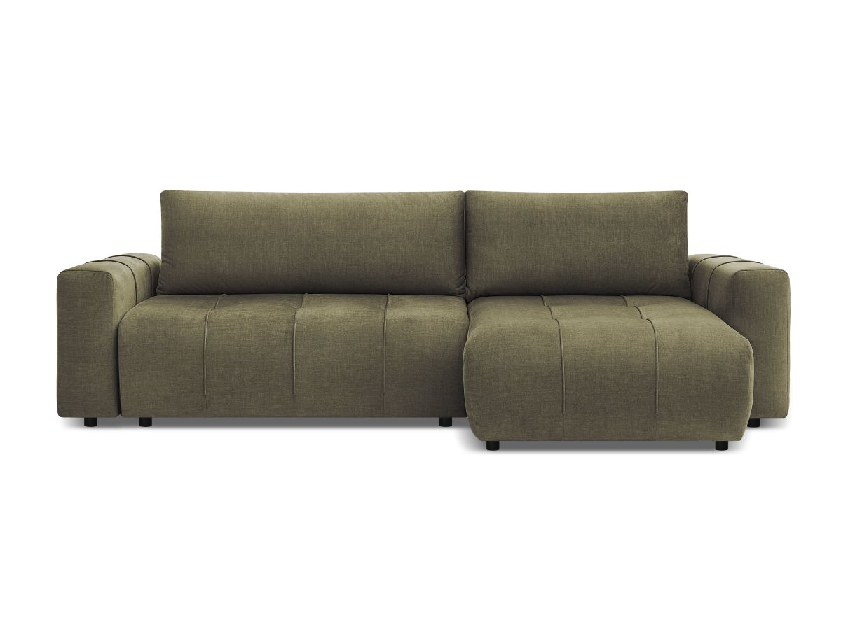 Canapé d'angle réversible convertible coffre ARSENE tissu velours