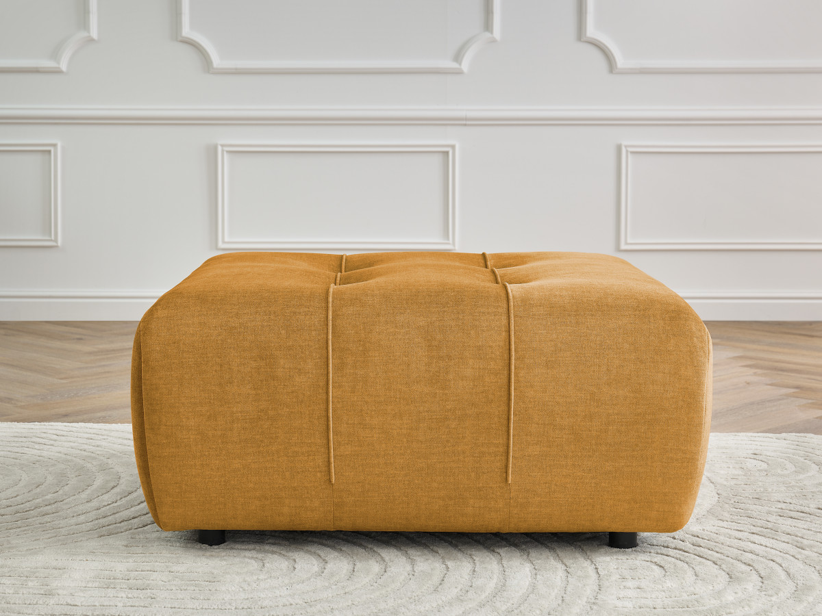Pouf ARSENE velours jaune — vue 6