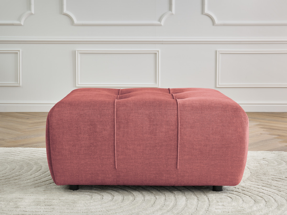 Pouf ARSENE velours orange — vue 6