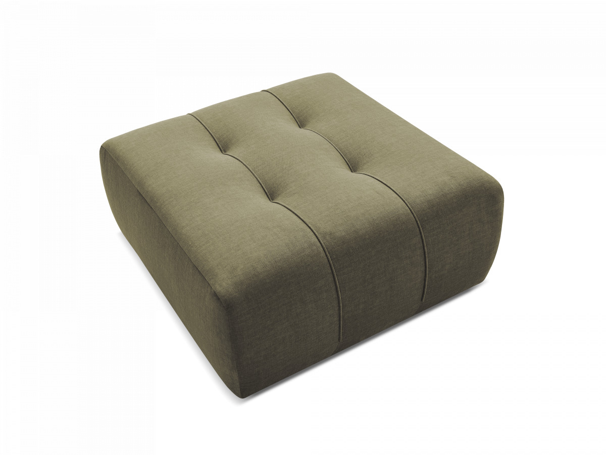 Canapé d'angle fixe EVEREST tissu chiné - Orange - Angle droit - 10 coussins
