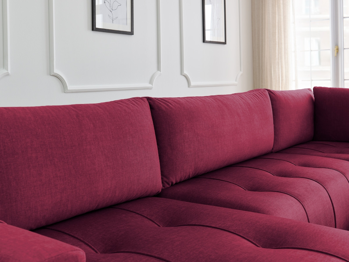 ARSENE converteerbare panoramische bank met opbergruimte van fluwelen stof