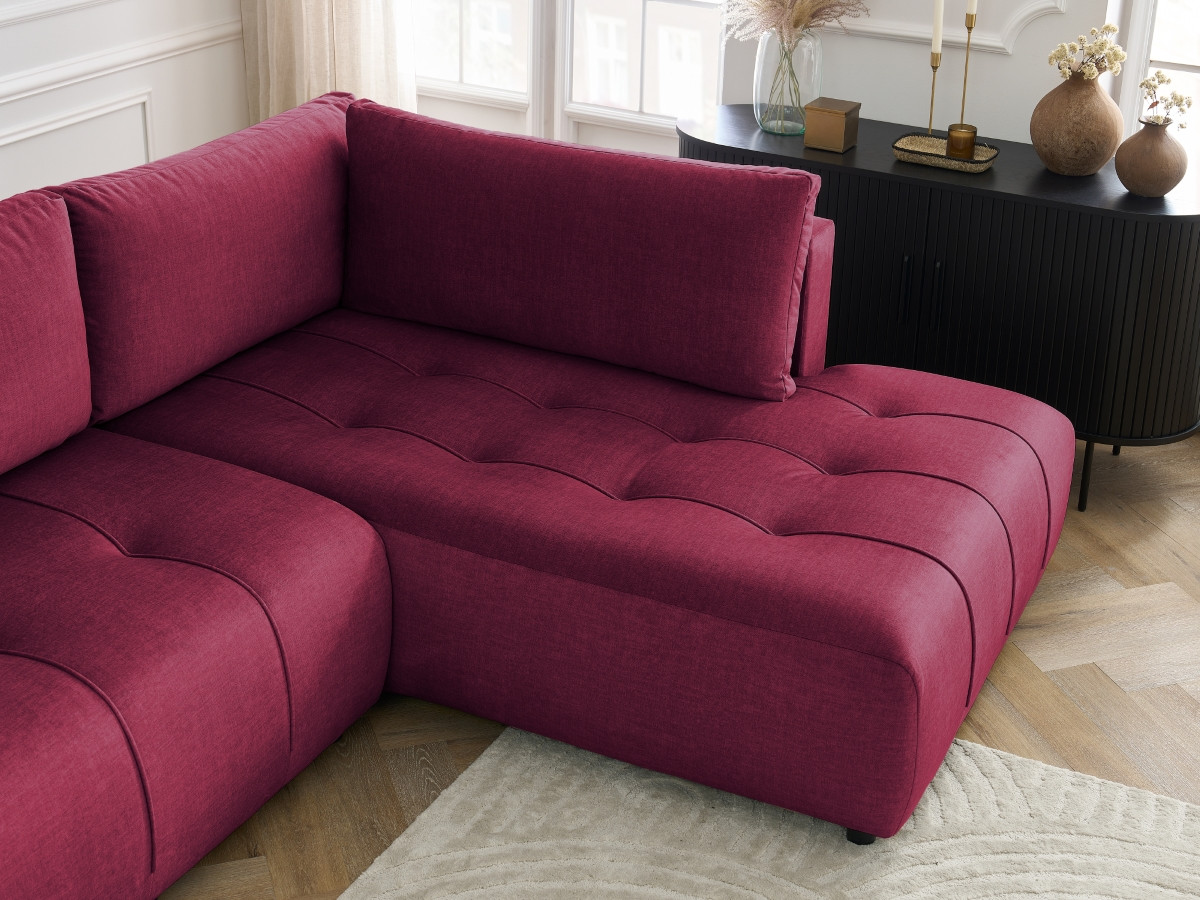 ARSENE converteerbare panoramische bank met opbergruimte van fluwelen stof