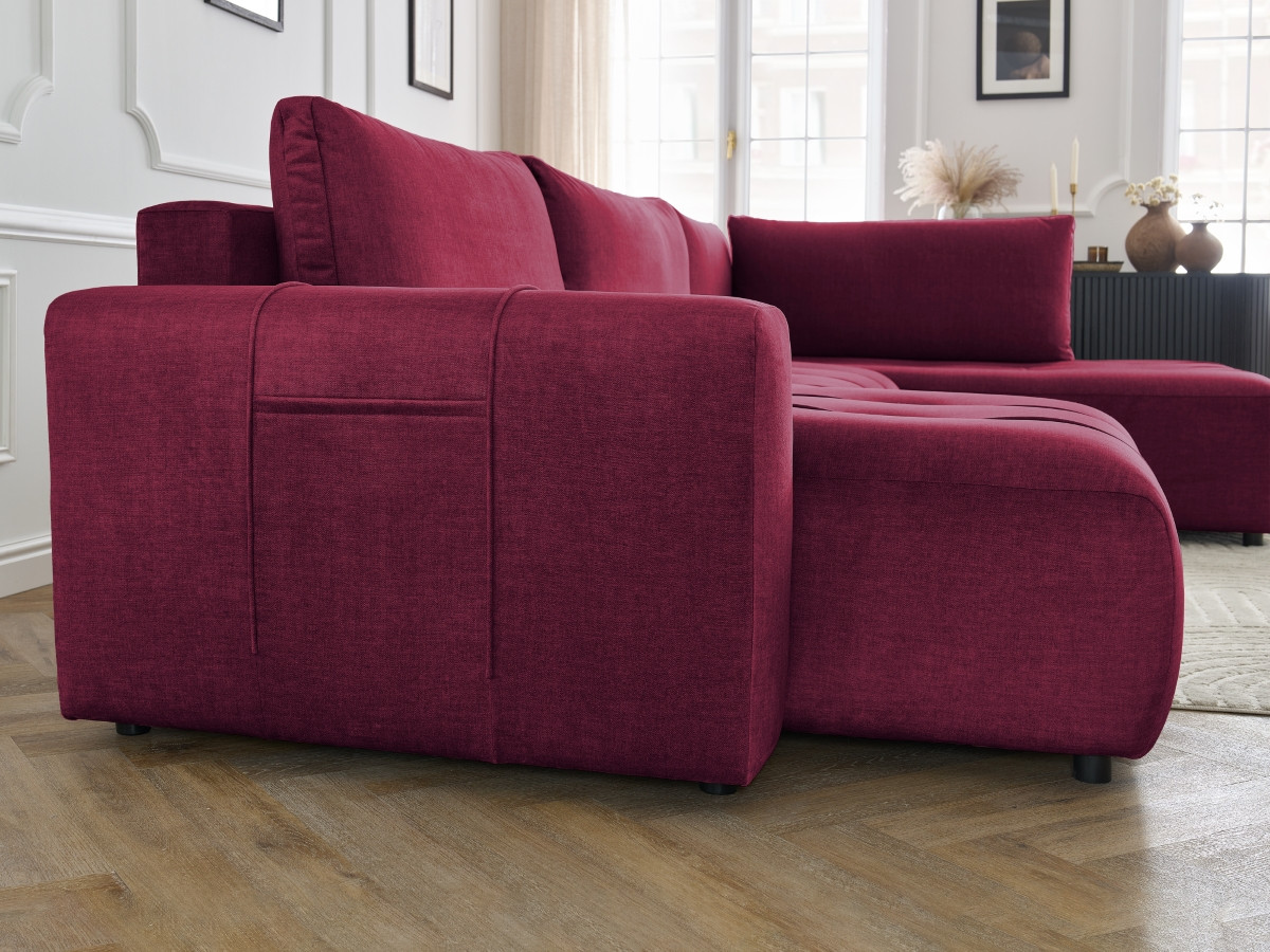 ARSENE converteerbare panoramische bank met opbergruimte van fluwelen stof