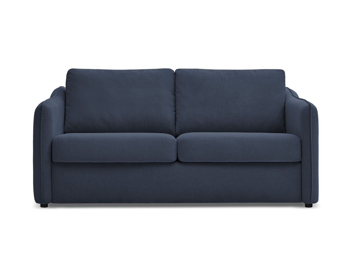 Canapé droit convertible LENNY ouverture express 2 plis tissu lisse