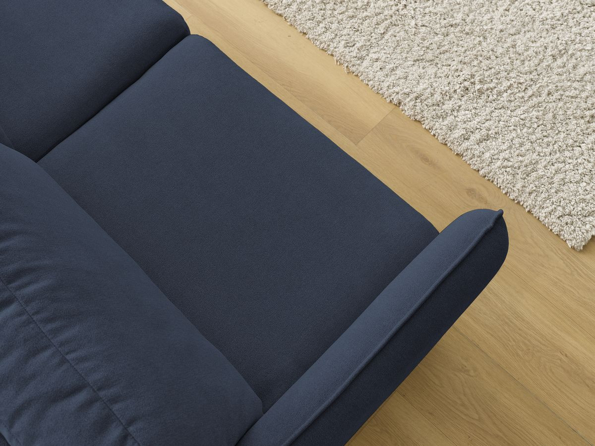 Canapé droit convertible LENNY ouverture express 2 plis tissu lisse