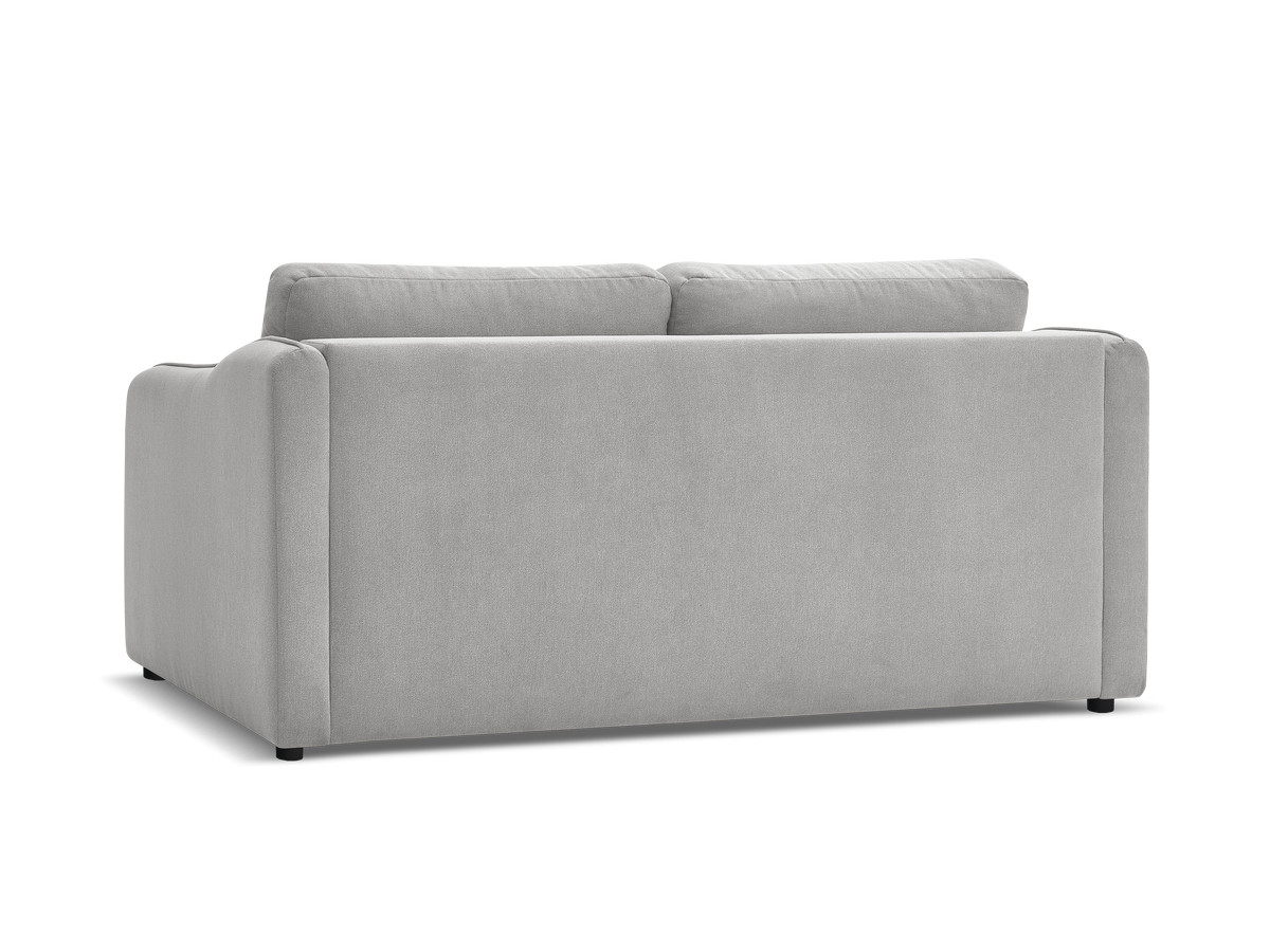 Canapé droit convertible LENNY ouverture express 2 plis tissu lisse