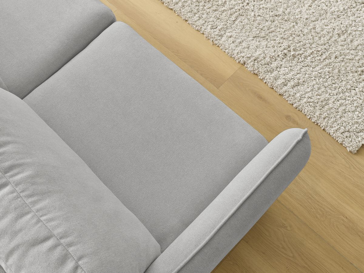 Canapé droit convertible LENNY ouverture express 2 plis tissu lisse