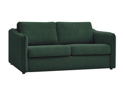 Canapé droit convertible LENNY ouverture express 2 plis tissu lisse