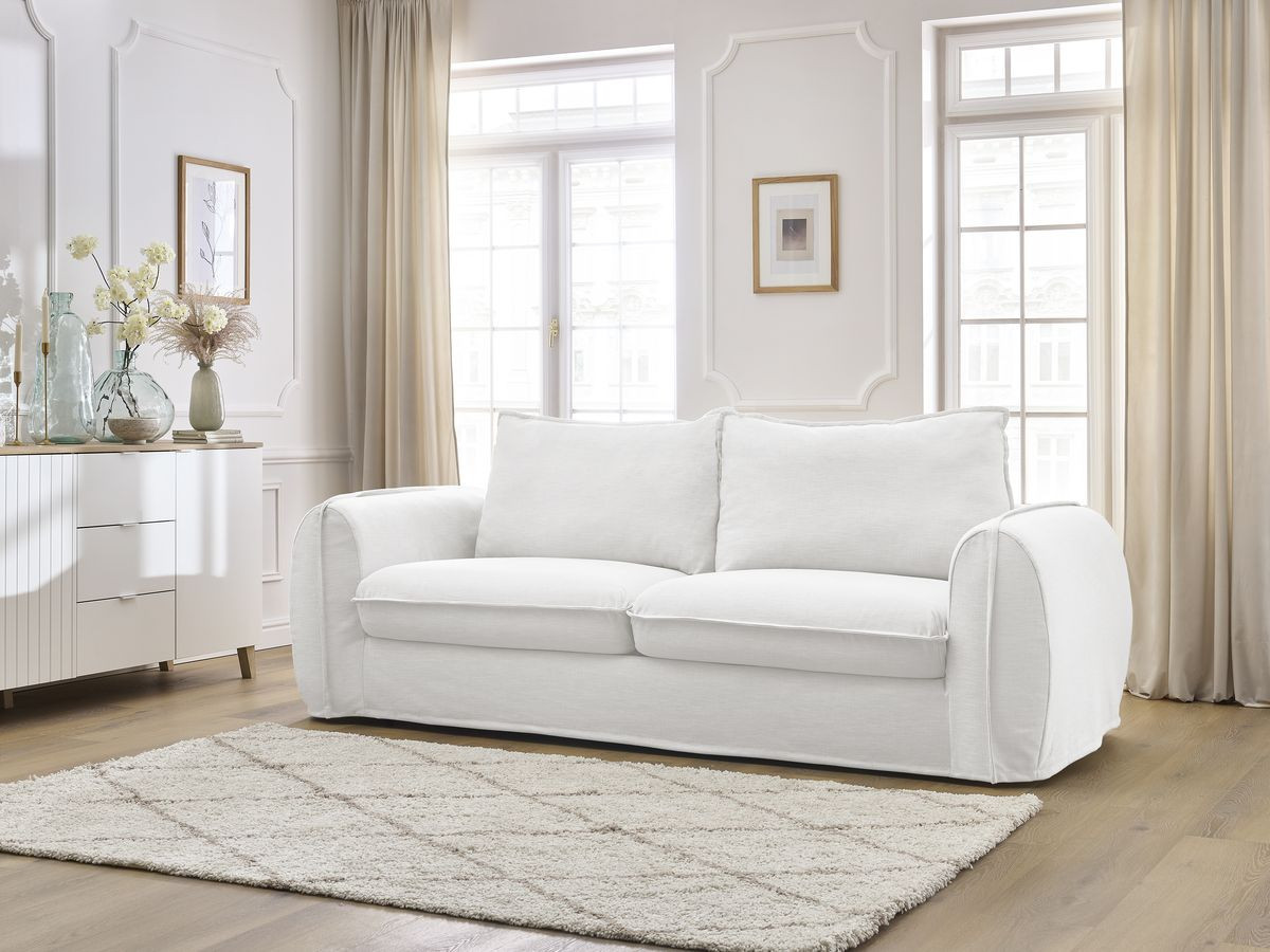 Canapé droit convertible ARCHIMEDE déhoussable blanc — vue 5