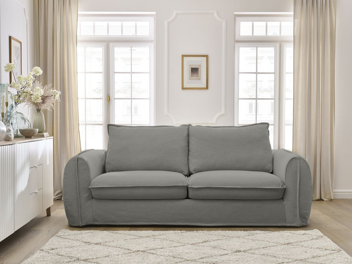 Canapé droit convertible ARCHIMEDE déhoussable gris foncé — vue 5